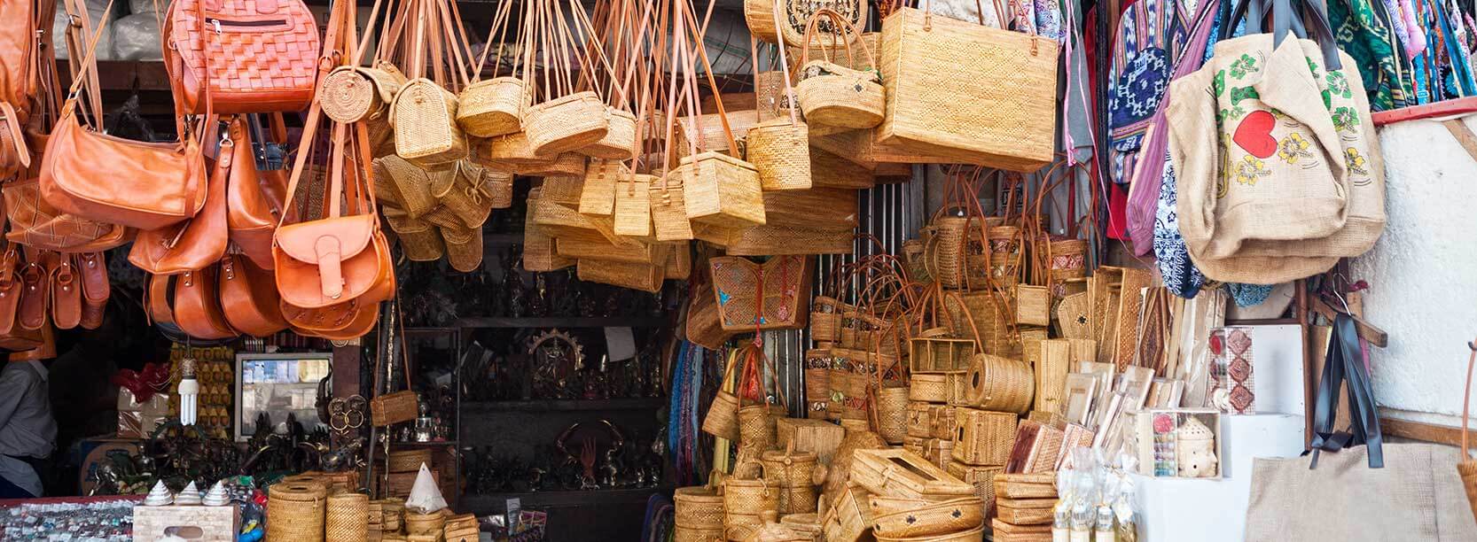 souvenir handicraft market in Indonesia