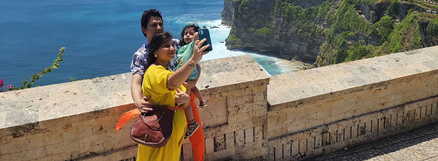 Indian family on a bali trip