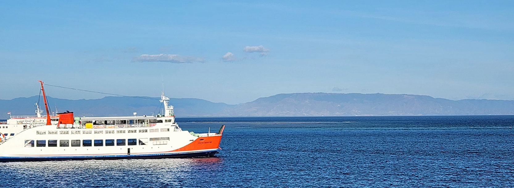 ferry sailing in lombok